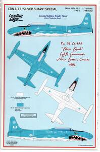 1/48Leading Edge models リーディングエッジデカール LE48-05 CDN T-33”SILVR SHARK “SPECIAL 