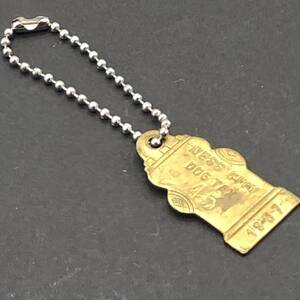 【 ビンテージ 1957年 】ドッグタグ Dog Tag 　※チェーン付き　キーホルダ　キーチェーンなどに！ アンティーク 骨董 犬 ネックレス　776