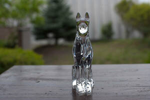 ☆　新品同様！！　バカラ　シェパード　イヌ　dog 　犬　オブジェ　置物　Baccarat Glass Crystal Figurine　☆彡