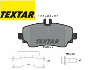 TEXTAR 新品 ベンツ Aクラス W168 A160 フロント ブレーキパッド 1684201120 1684200820 1684200720 1684201420 1684200120 1684201320