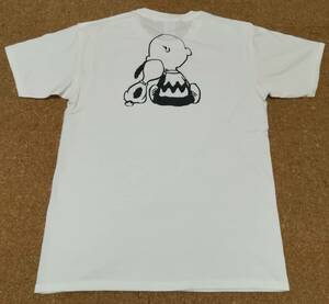 チャーリー＆スヌーピー・プリントTシャツ・白・XL