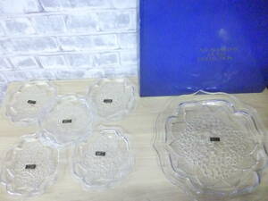NS-NARUMI GLASS COLLECTION ナルミグラスコレクション　硝子皿セット　アジサイ柄　　　　　　　210509001