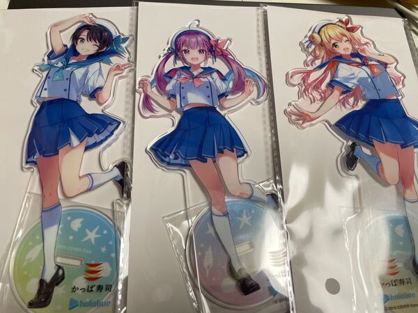 ホロライブ かっぱ寿司 アクリルスタンド 3種セット NEGI☆U