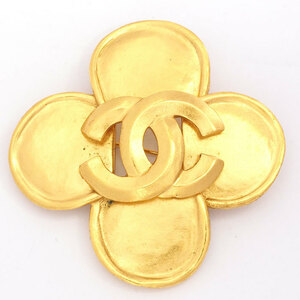  бренд Schott Tokyo Chanel здесь Mark clover узор вращение булавка модель Gold цвет [ брошь ]CHANEL