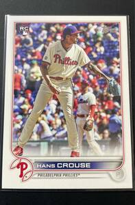 【Hans Crouse】MLB 2022 Topps Series 2 Baseball Card【RC】【ハンス・クラウス】