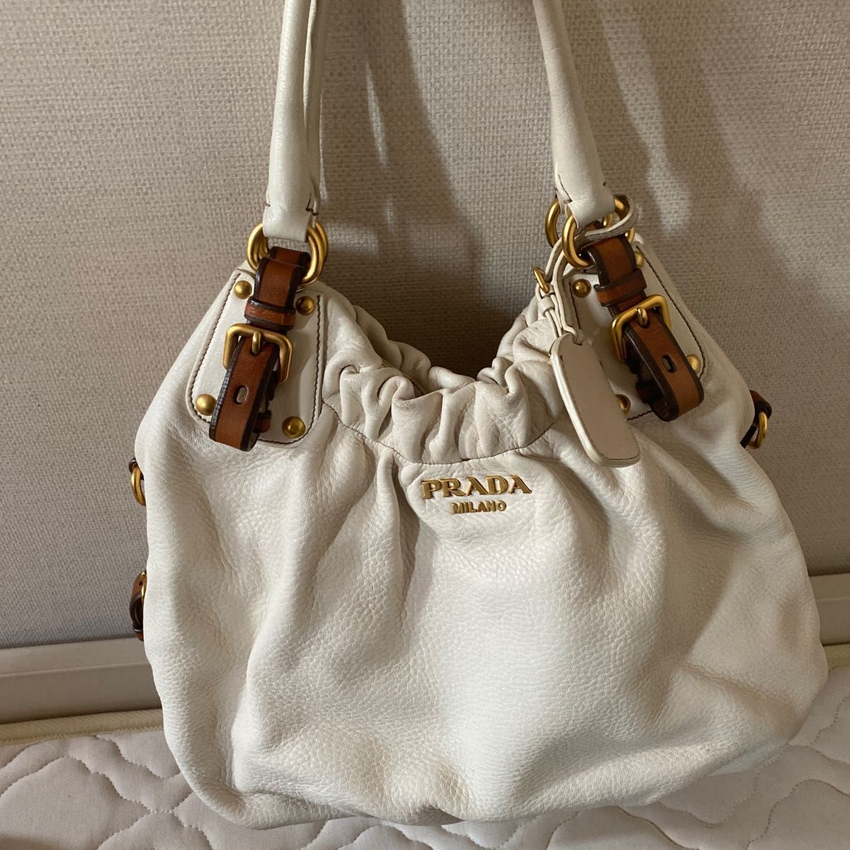 美品 PRADA プラダ トートバッグ NERO オールレザー BR2418｜Yahoo