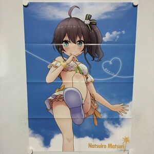 B11048 ◆夏色まつり ホロライブ VTuber 水着 B2サイズ ポスター 送料180円 ★5点以上同梱で送料無料★