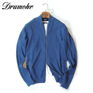 【定価4.5万・新品・50】DRUMOHR（ドルモア）コットンナイロンパイル ジップアップニット ネイビー D1SP202Zの画像1