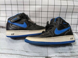  ナイキ　NIKE 　エアフォース1　AIR FORCE 1 　MID 　黒×青 28.5cm