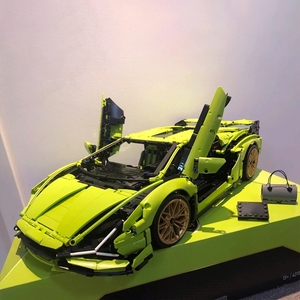  domestic sending new goods Lego Lamborghini Cyan interchangeable 