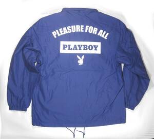 新品　PLAYBOY プレイボーイ メンズ コーチジャケット　青紫　XL (LL)サイズ　撥水　裏起毛　ジャンパー ブルゾン　スキー スノボ