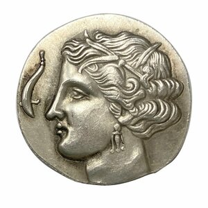 レプリカ アレトゥーサ 古代ギリシャ 銀貨 硬貨 コイン テトラドラクマ 紀元前310 アンティーク キーホルダーペンダントお守りなどに G22