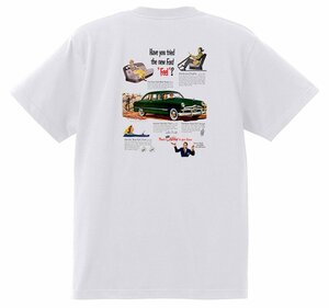 アドバタイジング フォード 1069 白 Ｔシャツ 1949 ビクトリア クレストライナー シューボックス f1 ホットロッド ロカビリー