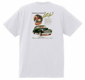 アドバタイジング フォード 1086 白 Ｔシャツ 1946 ホットロッド ローライダー ロカビリー アドバタイズメント レッドスレッド