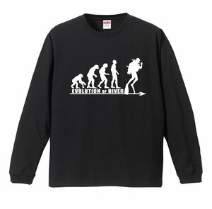 進化 EVOLUTION ダイバー ロンT 黒 (S/M/L/XL) 長袖 新品 ダイビング スキューバダイビング 潜水 水中