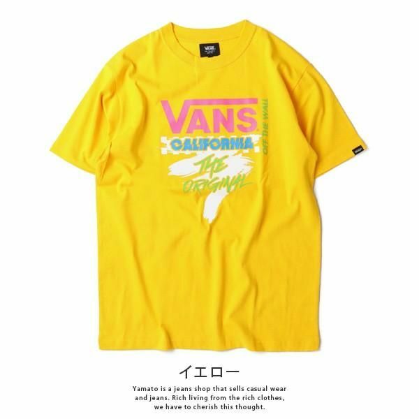 【VANS】 ＜VANS（バンズ）＞ネオンチェッカーレーシングTシャツ