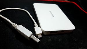 ほぼ未使用　tamas モバイルバッテリー　Android、usb充電　一回のみ使用