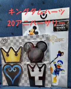 ミッキーマウス キングダムハーツ 20th アニバーサリー メモ ダイカットメモ アイコン ＆ マグネットシート スクエニ ２点セット