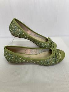 *. bargain!madras CARLOROSSETTI casual pumps CR4759 green 23.5. decoration ... stylish underfoot . production!