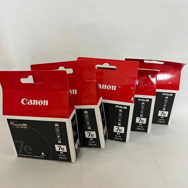※ジャンク　Canon キヤノン 純正 インクカートリッジ BCI-7e ブラック BCI-7EBK 5個セット