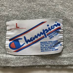 超美品 霜降りグレー 杢グレー 80's チャンピオン Champion トリコタグ オリジナル フットボールTシャツ ビンテージ VINTAGE アメリカ製 Lの画像5