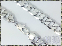 [NECKLACE] 18K WHITE GOLD FILLED シャイニング ホワイトゴールド 6面カット喜平チェーン ネックレス 10x600mm (70g) 【送料無料】_画像2