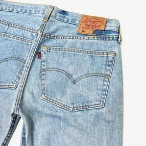 希少イギリス製 1990s LEVI'S 501 W34 L30 MADE IN UK(299) Indigoオールドユーロリーバイス デニムパンツ インディゴ 縦落ちの画像7