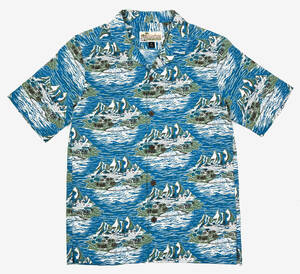 2019 PATAGONIA PATALOHA Aloha shirts M(Kid's XL) パタゴニア パタロハ アロハシャツ 開襟半袖シャツ ブルー
