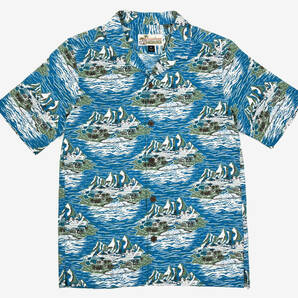 2019 PATAGONIA PATALOHA Aloha shirts M(Kid's XL) パタゴニア パタロハ アロハシャツ 開襟半袖シャツ ブルーの画像1