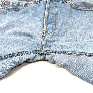 希少イギリス製 1990s LEVI'S 501 W34 L30 MADE IN UK(299) Indigoオールドユーロリーバイス デニムパンツ インディゴ 縦落ちの画像8