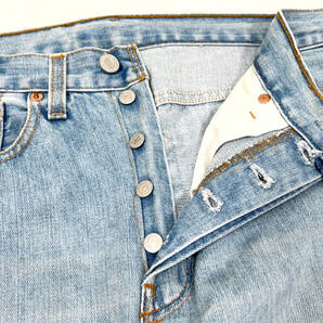 希少イギリス製 1990s LEVI'S 501 W34 L30 MADE IN UK(299) Indigoオールドユーロリーバイス デニムパンツ インディゴ 縦落ちの画像5