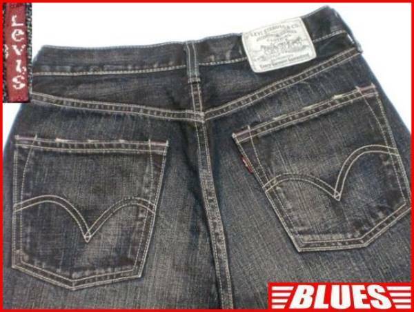 即決★Levis★メンズW29 リーバイス503 ホワイトパッケージ 廃番 ストレートジーンズ 限定 パッチ ダメージ 加工 アメカジ ジーパン