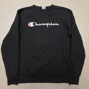 Champion チャンピオン トレーナー クルーネック スウェットシャツ C3-Q007 サイズXL メンズ 濃紺 ネイビー 古着 即決★a