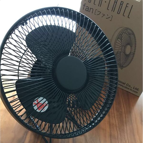 【完売品レア】イデア レーベル 卓上扇風機 サーキュレーター ファン ブラック デザイナーズ家電 一年中活躍