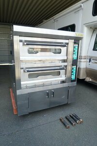  Shizuoka prefecture departure ta Nico -4 sheets ×2 step electric type deck oven TV04R-SS Vesta steam function have 3P200V business use breadmaking 