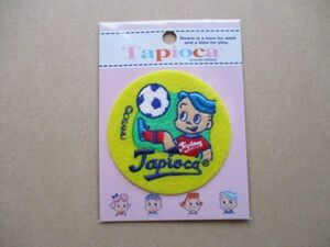 【廃盤】オサムグッズ タピオカ ワッペン/サッカーPATCHオサムハラダ原田治レトロOSAMU GOODSミスドTapiocaキャラクター アップリケ S95