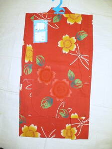 [*120 size. for girl yukata *7 -years old ~8 -years old *4tsu.* cotton 100%**] tailored * made in Japan 