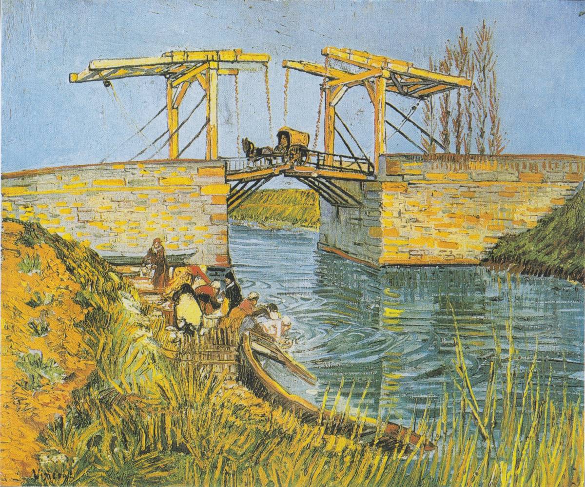 نيو فان جوخ The Drawbridge at Arles طباعة عالية الجودة بتقنية خاصة, مؤطر, معالجة التحفيز الضوئي, سعر خاص 1980 ين (شامل الشحن) اشتريه الآن, عمل فني, تلوين, آحرون