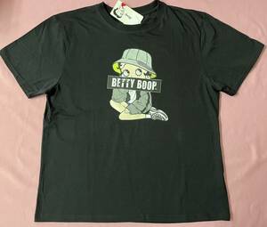 即決◆ベティ・ブープ　Betty Boop◆半袖Tシャツ【LL】黒　新品タグ付き　レディース　ベティーちゃん　婦人　アメコミ　アメカジ　2L◆