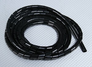 ハーネス保護●スパイラルラップチューブ黒 4φ内径3mm　2Mカット