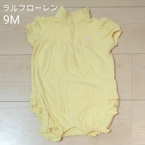 可愛い★ ラルフローレン 9M 75 ショートオール RALPH LAUREN 半袖 ロンパース イエロー 70 夏