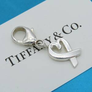 美品 Tiffany&Co. ティファニー ラビング ハート シルバー チャーム SV925 フック トップ パロマピカソ KK89