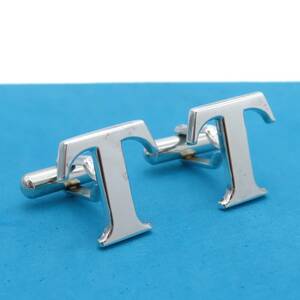  прекрасный товар Tiffany&Co. Tiffany T Logo серебряный запонки links SILVER SV925 эмблема узор мужской костюм KK91