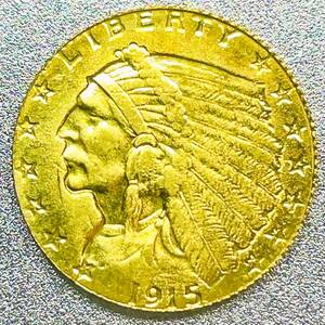 インディアンヘッド 2.5ドル金貨 1915年　レプリカコイン