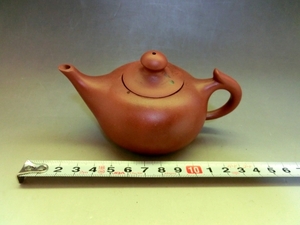 急須■朱泥「恵制陶」後手 茶器 茶瓶 古玩 唐物 中国 古美術 時代物 骨董品■ 
