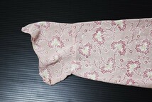 送料無料*美品*OHCEANBELL*オーシャンベル*ダークピンク系*花柄*シフォン*長袖*フリル*ブラウス*L_画像7