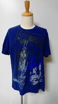 ☆DKNY JEANS ダナキャランニューヨーク プリント Tシャツ ネイビー【L】古着　　　　　　◆8715◆_画像1