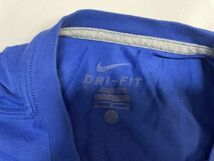 ☆US古着 NIKE ナイキ DRI-FIT ドライFIT Tシャツ 速乾 スポーツ ロゴプリント ブルー青【M】コットンポリ　　◆3730◆_画像4