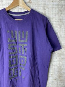 ☆US古着 NIKE ナイキ Tシャツ 半袖 プリント パープル 紫【L】コットン　　　　　　　◆3760◆