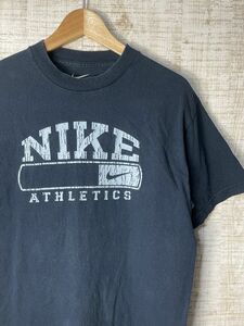 ☆US古着 NIKE ナイキ Tシャツ 半袖 プリント ネイビー紺【M】コットン　　　　　◆3771◆